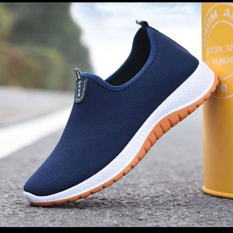 Herren Freizeitschuhe Neue Mode Atmungsaktive Stretch Canvas Schuhe Bequeme Flache Schuhe Turnschuhe 41 blau von Joom DACH