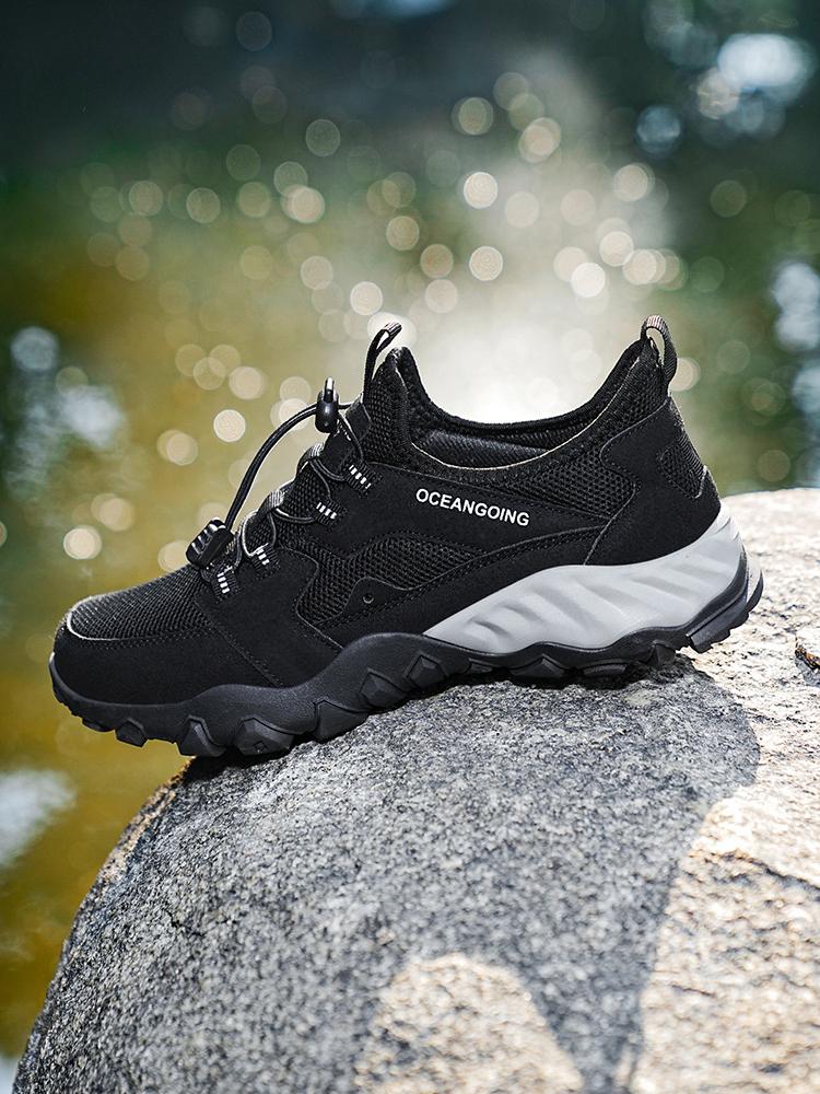 Herren Freizeitsneaker Herren Atmungsaktive Wasserdichte Wanderschuhe Weiche und Bequeme Wanderschuhe 48 schwarz von Joom DACH