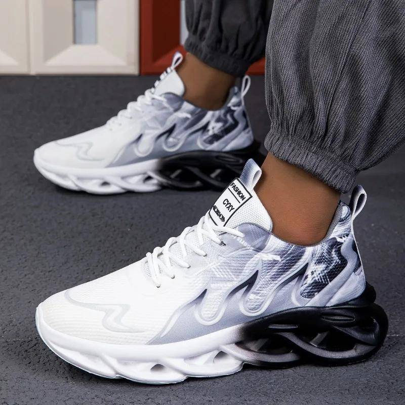 Herren Freizeitsportschuhe Atmungsaktiv Leichte Flammendruck Sportschuhe Sommer Outdoor Tennis Lauf Wanderschuhe für Herren 45 Herren Freizeitsportschuhe Atmungsaktiv Leichte Flammendruck Sportschuhe Sommer Outdoor Tennis Lauf Wanderschuhe für Herren 45 von Joom DACH