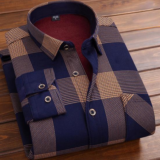 Herren Frühling Herbst Hemd Formeller Business Stil Dicker Plüsch Farblich passender Karodruck Vintage Weich Einreihig Knöpfe Cardigan Übergröße Mittleres Alter 4XL grau Herren Frühling Herbst Hemd Formeller Business Stil Dicker Plüsch Farblich passender Karodruck Vintage Weich Einreihig Knöpfe Cardigan Übergröße Mittleres Alter 4XL grau von Joom DACH