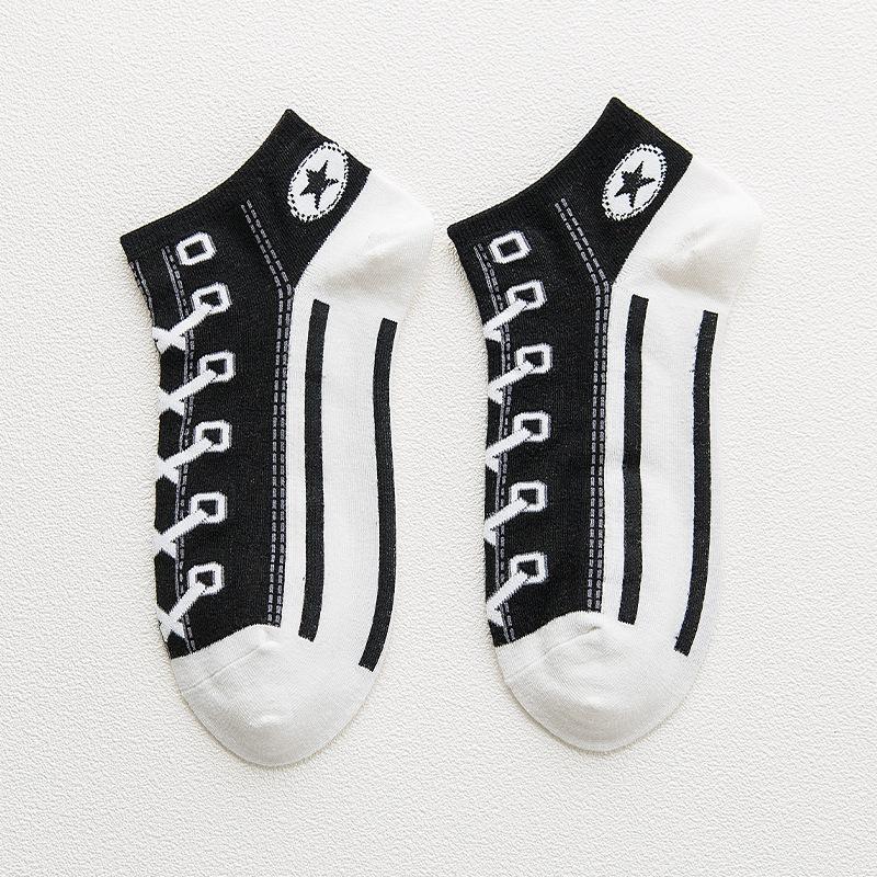 Herren Frühling Neuer Stil Freizeit Preppy Sportsocken 1 pair schwarz von Joom DACH