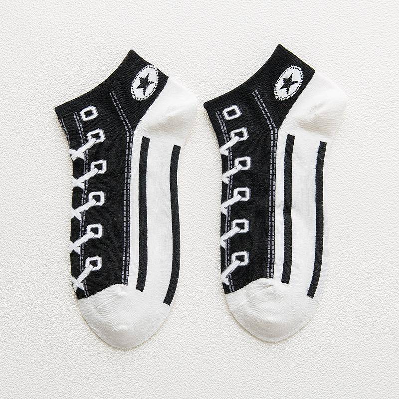 Herren Frühling Neuer Stil Freizeit Preppy Sportsocken 1 pair schwarz von Joom DACH