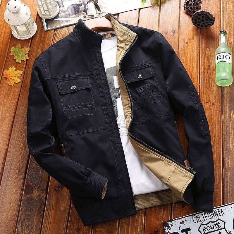 Herren Frühling und Herbst Mittelalter Herren Freizeitjacke Papa Jacke L von Joom DACH