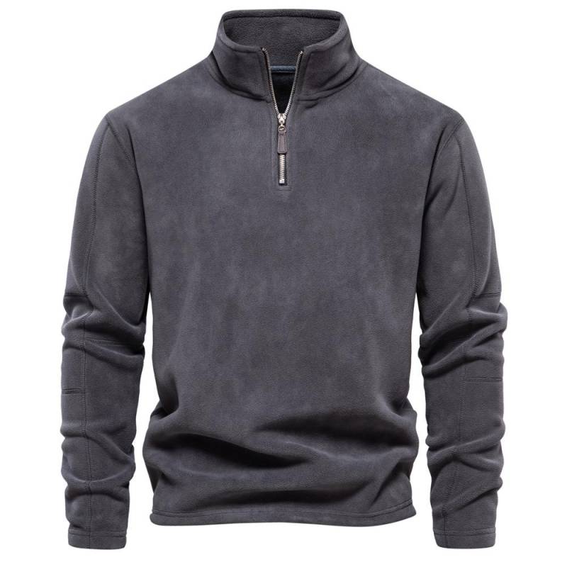 Herren Frühling und Herbst Neu Stehkragen Halber Reißverschluss Langarm Hoodie Führt den Trend des Herren Polarfleece-Shirts an 2XL von Joom DACH