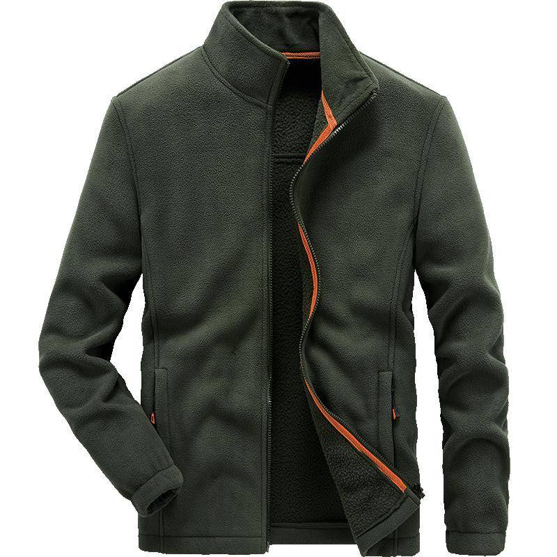 Herren Frühling und Herbst Neue dicke Jacke warmes Fleece-Sweatshirt Herren Jugend Fleecejacke trendig 4XL von Joom DACH