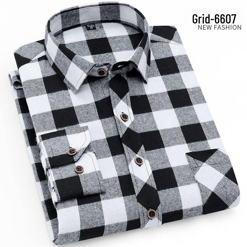 Herren Frühlingshemd aus gebürstetem kariertem Flanell – Casual Style 42 von Joom DACH