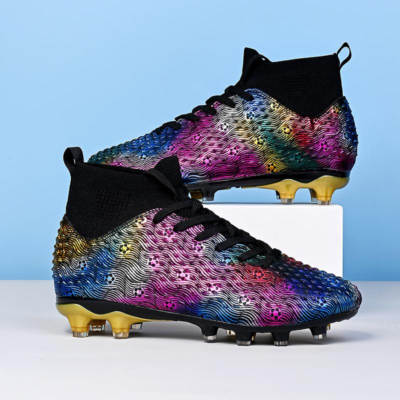 Herren Fußballschuhe Große Größe Ultraleicht Fußballschuhe Jungen Sneaker Rutschfest AG/TF Fußballschuhe Knöchelstiefel Unisex 46 von Joom DACH