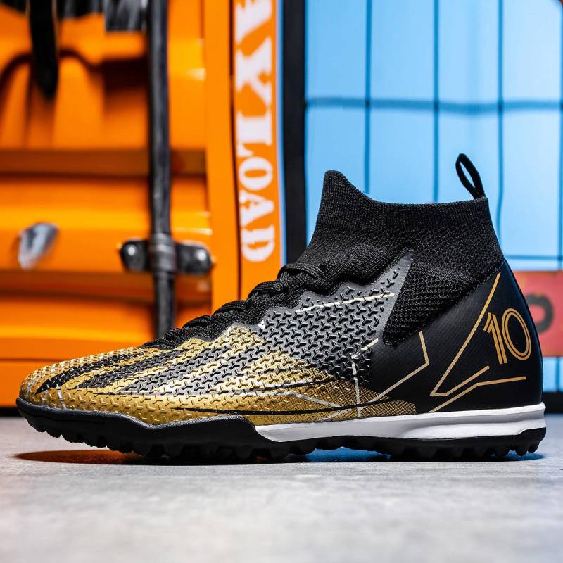 Herren Fußballschuhe Große Größe Ultraleichte Fußballschuhe Jungen Sneakers Rutschfeste AG/TF Fußballschuhe Stiefeletten Unisex 45 von Joom DACH