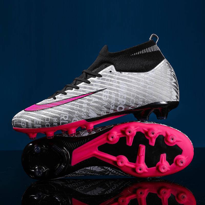 Herren Fußballschuhe Große Größe Ultraleichte Fußballschuhe Jungen Sneakers Rutschfeste AG/TF Fußballschuhe Stiefeletten Unisex 45 von Joom DACH