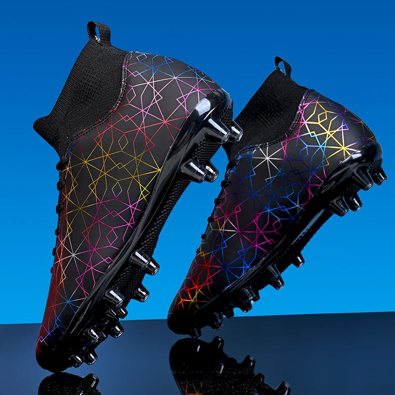 Herren Fußballschuhe Große Größe Ultraleichte Fußballschuhe Jungen Sneakers Rutschfeste AG/TF Fußballschuhe Stiefeletten Unisex 45 von Joom DACH