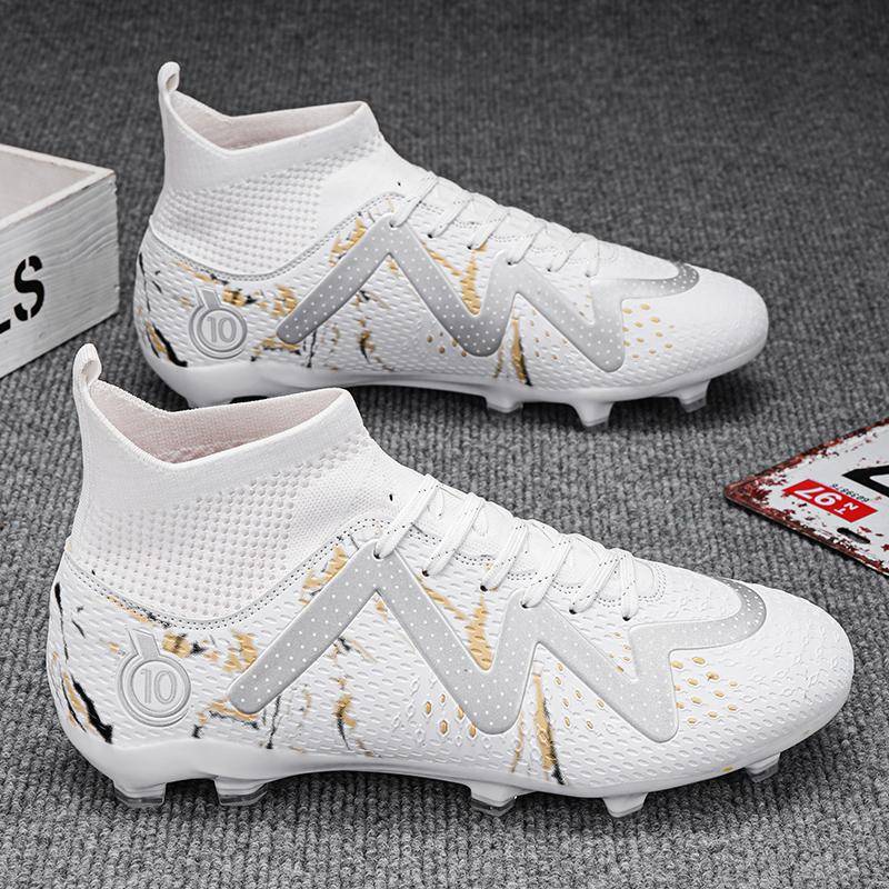 Herren Fußballschuhe Große Größe Ultraleichte Fußballschuhe Jungen Sneakers Rutschfeste AG/TF Fußballschuhe Stiefeletten Unisex 46 von Joom DACH