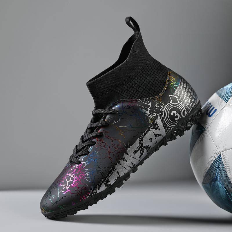 Herren Fußballschuhe Große Größe Ultraleichte Fußballschuhe Jungen Sneakers Rutschfeste AG/TF Fußballschuhe Stiefeletten Unisex 48 von Joom DACH