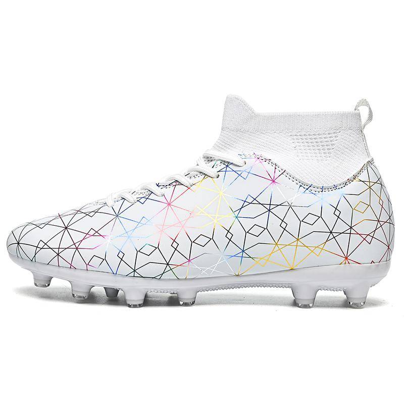 Herren Fußballschuhe Rutschfest AG/TF Fußballschuhe Knöchelstiefel Unisex Übergröße Ultraleichte Fußballschuhe Jungen Sneaker 45 von Joom DACH