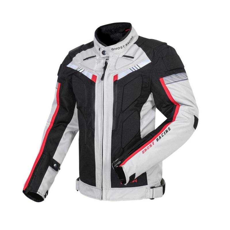 Herren Ganzjahres Motorradjacke - Offroad-Rennen & Sturzschutzanzug 6XL hellgrau von Joom DACH