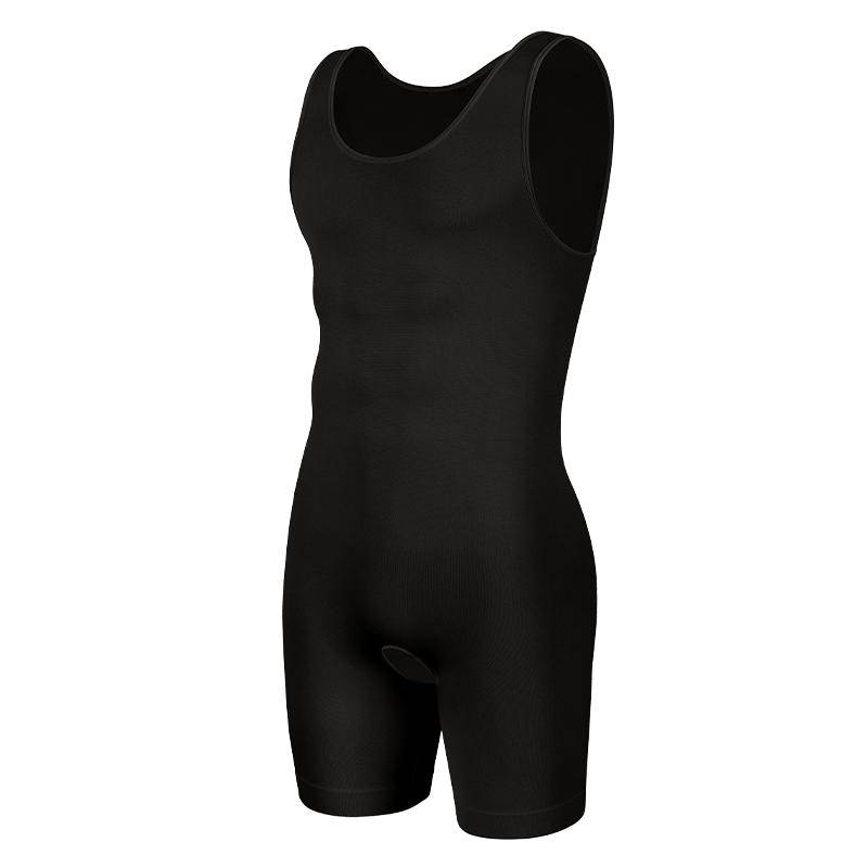 Herren-Ganzkörperformer-Unterwäsche, ärmellos, schlankmachender Kompressions-Body, Shapewear, Bauchkontrolle, Fajas S schwarz von Joom DACH