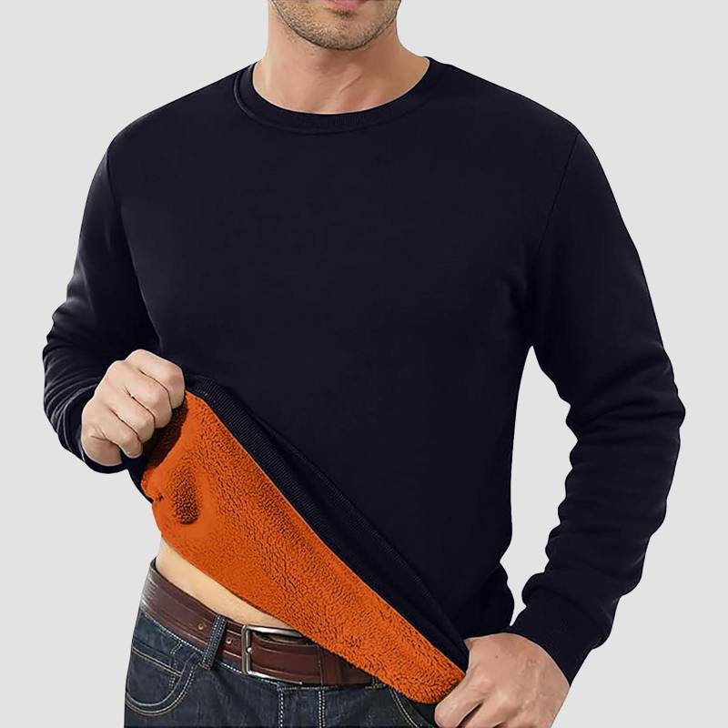 Herren Gefütterte Sweatshirts Premium Schwergewicht Fleece Pullover Dicke Thermische Sweatshirts XL blau von Joom DACH