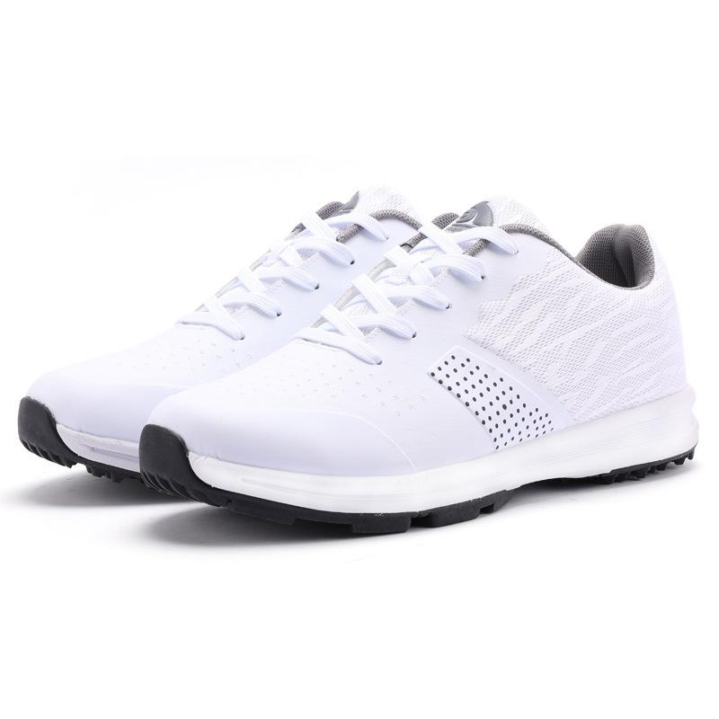 Herren Golfschuhe ohne Spikes, Herren Damen Trainings-Sneaker, Unisex Golf Sportschuhe, Leder, professionelles Training Golf-Sneaker 46 von Joom DACH