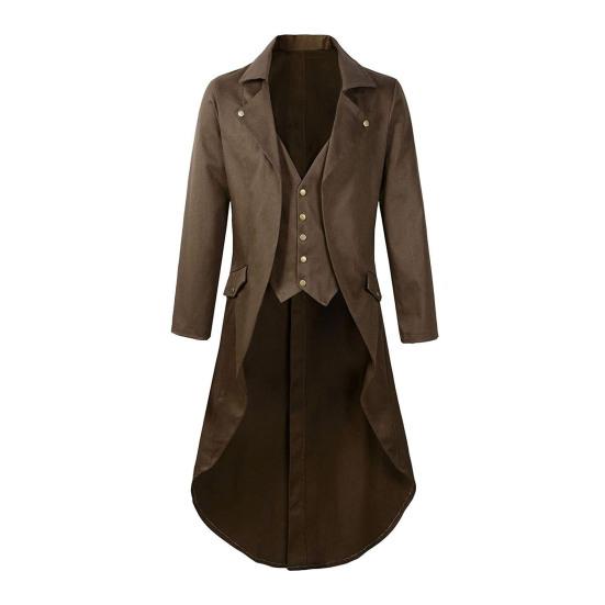 Herren Gothic Frack Revers Langarm Einreihig Gefälschte Zweiteiler Anzug XXXL hellbraune Herren Gothic Frack Revers Langarm Einreihig Gefälschte Zweiteiler Anzug XXXL hellbraune von Joom DACH