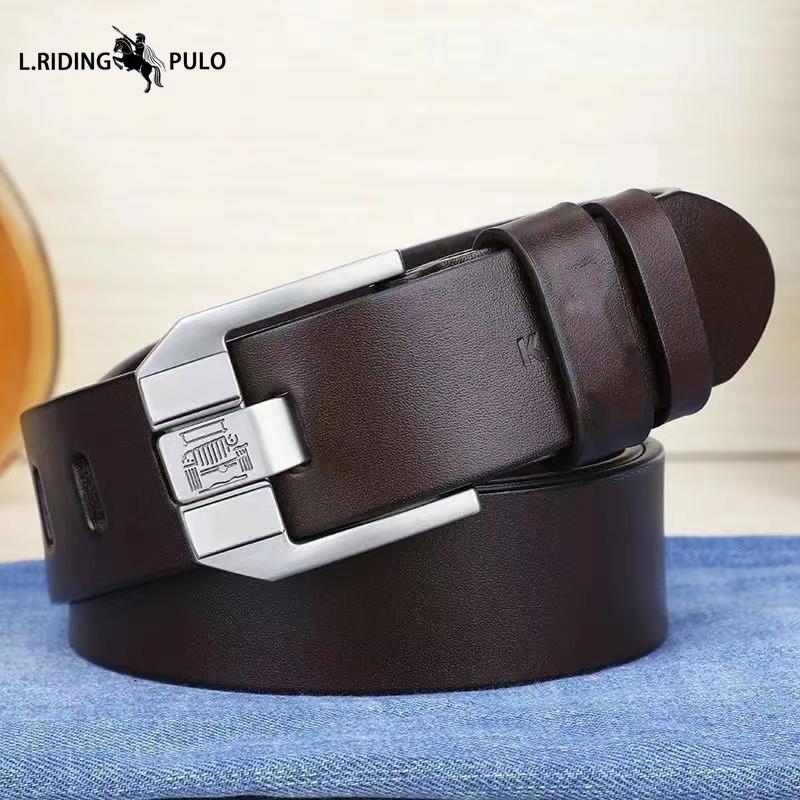 Herren Gürtel Dornschließe Echtleder Business Leder Jugendgürtel Alltagsschließe Herrengürtel Freizeitgürtel 130cm braun von Joom DACH