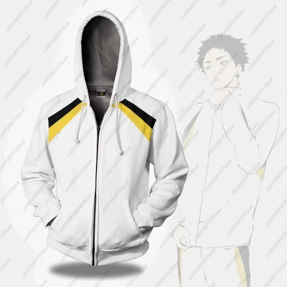 Herren Haikyuu Jacke Karasuno High School Volleyball Club Hinata Shyouyou Hoody Hoodie Cardigan Herbst Reißverschluss Baseball Uniform M von Joom DACH