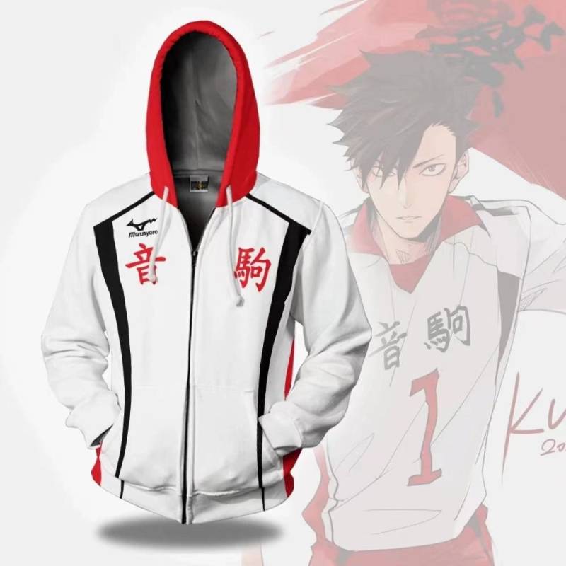 Herren Haikyuu Jacke Karasuno High School Volleyball Club Hinata Shyouyou Hoody Hoodie Cardigan Herbst Reißverschluss Baseball Uniform M von Joom DACH