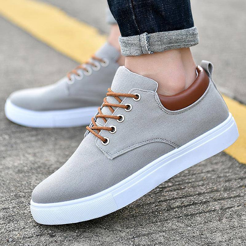 Herren Halbschuhe Casual Flach Canvas Klassische Herren Canvas Hausschuhe Schwarz Frühling Sommer Übergröße 45 46 48 schwarz von Joom DACH