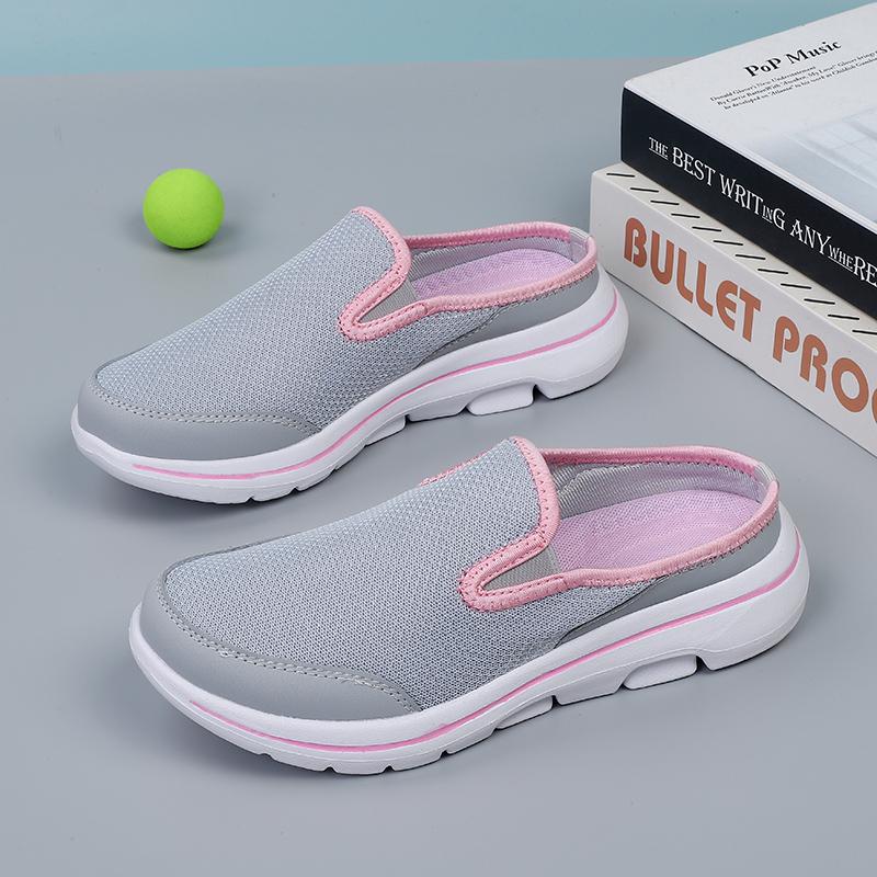 Herren-Hausschuhe, Netz, atmungsaktives EVA, ultraleicht, bequeme Hausschuhe, Damen-Hausschuhe in großen Größen 37 hellgrau/rosa von Joom DACH