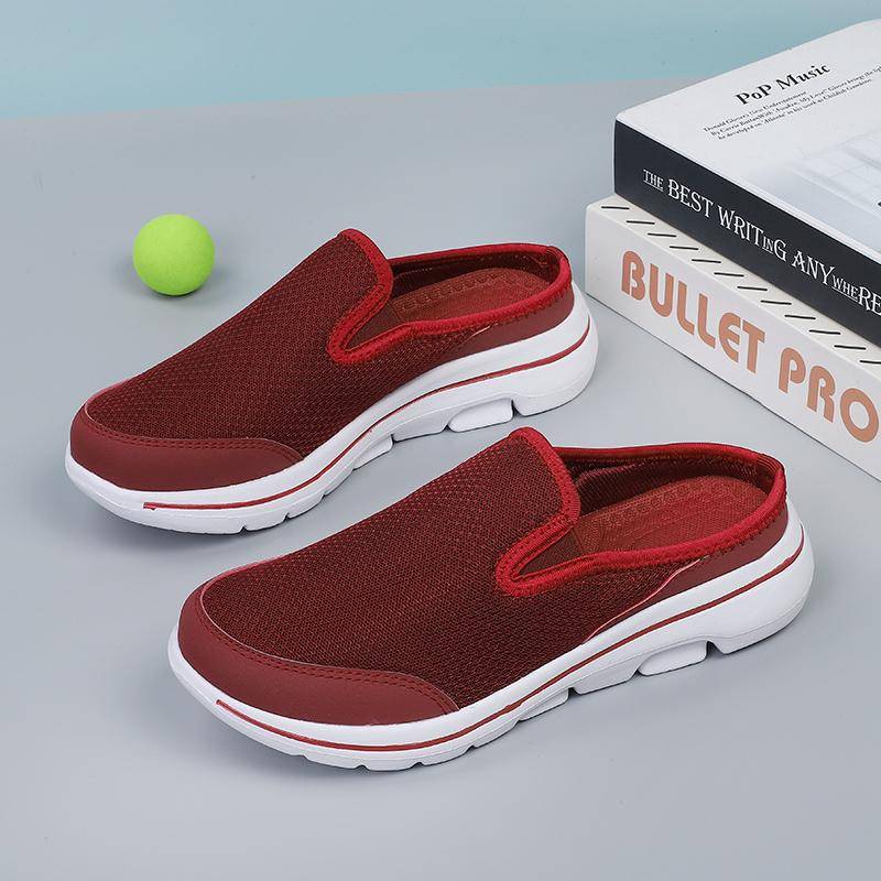 Herren-Hausschuhe, Netz, atmungsaktives EVA, ultraleicht, bequeme Hausschuhe, Damen-Hausschuhe in großen Größen 39 dunkelrote von Joom DACH