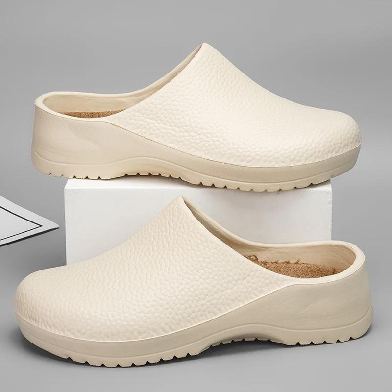 Herren Hausschuhe Paare Garten Clog Damen Wasserdicht Kochschuh Bequeme Sandalen Hausschuhe Für Tierarbeiter Outdoor Angelschuhe 36-37 beige von Joom DACH