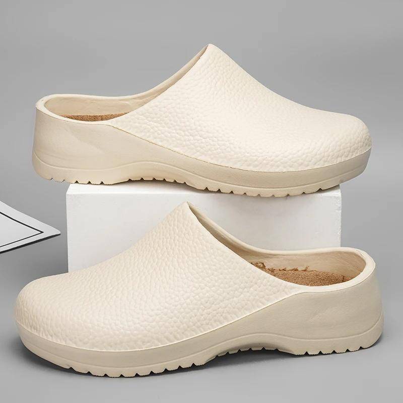 Herren Hausschuhe Paare Garten Clog Damen Wasserdicht Kochschuh Bequeme Sandalen Hausschuhe Für Tierarbeiter Outdoor Angelschuhe 36-37 beige von Joom DACH