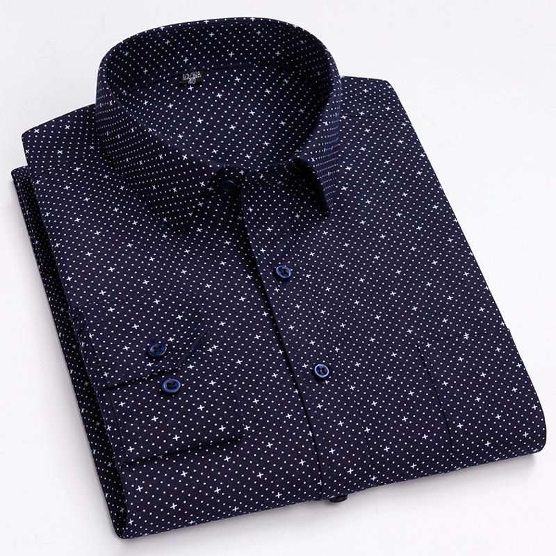 Herren-Hemden mit hohem Baumwollanteil, bedruckt, lässig, langärmelig, weiche Herrenkleidung, Freizeit 4XL von Joom DACH