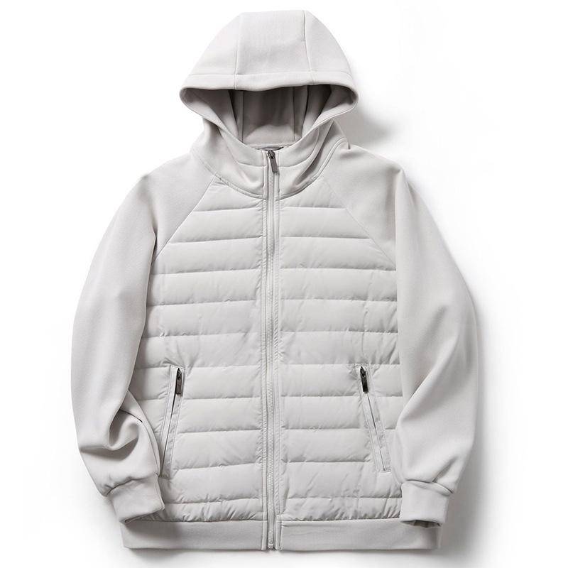 Herren Herbst Daunen Herbst und Winter Daunenjacke Einfarbig Schlichtes Spleißen Lockere Kapuzenjacke 4XL von Joom DACH