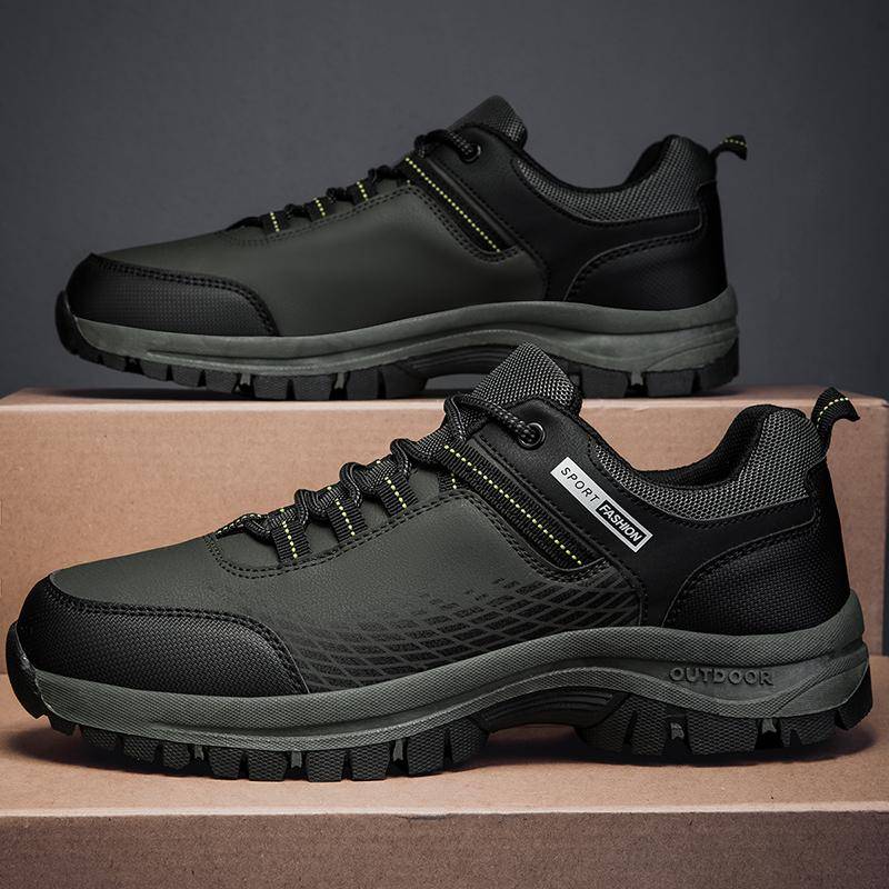 Herren Herbst Outdoor Bergsteigen Dicke Sohle Hohe Qualität Lässiger Sneaker Große Herren Anti-Rutsch Freizeit Vielseitige Wanderschuhe 46 armee grüne von Joom DACH