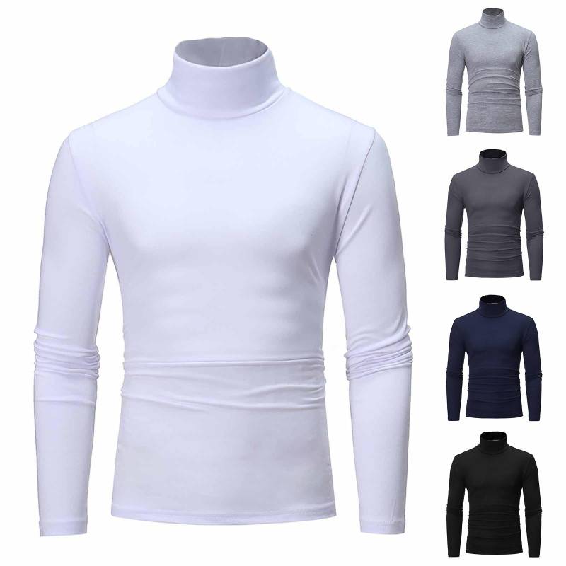 Herren Herbst Winter Rollkragen Langarm Slim Pullover Pullover Bluse Top L von Joom DACH