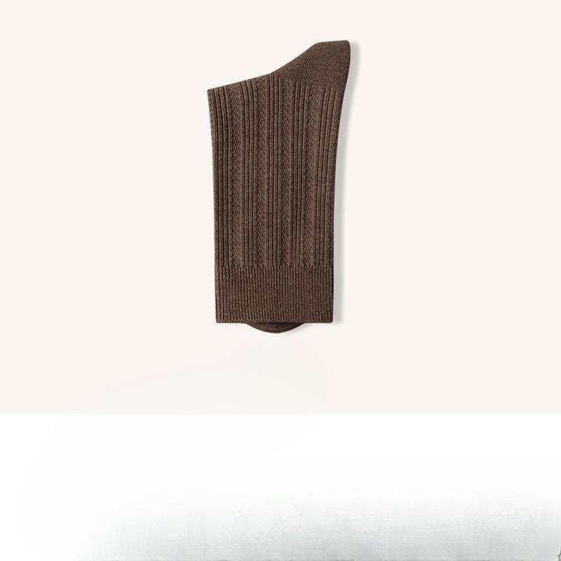 Herren Herbst- und Winter Baumwolle Atmungsaktiv Schweißabsorbierend 7A Antibakteriell Deodorant Nahtlos Business Socken 1 pair kaffeebraun von Joom DACH