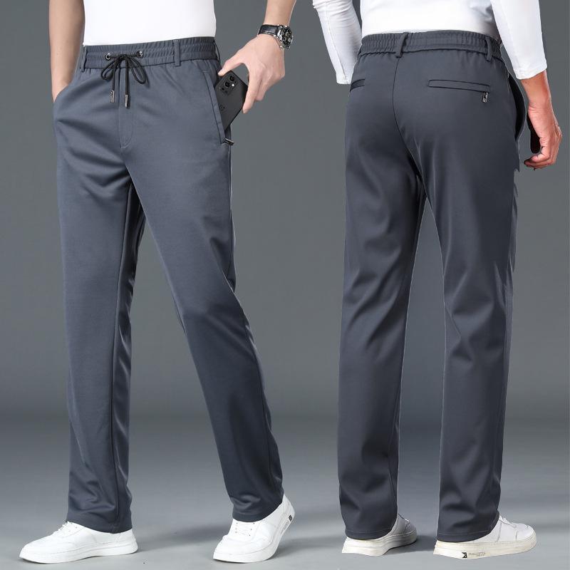 Herren Hohe Elastizität Dicke Lässige Jogginghose - Herbst/Winter Locker Gerades Bein mit Elastischem Bund, Hoher Taille und Ideal für Mittelalterlichen Komfort. 3XL von Joom DACH