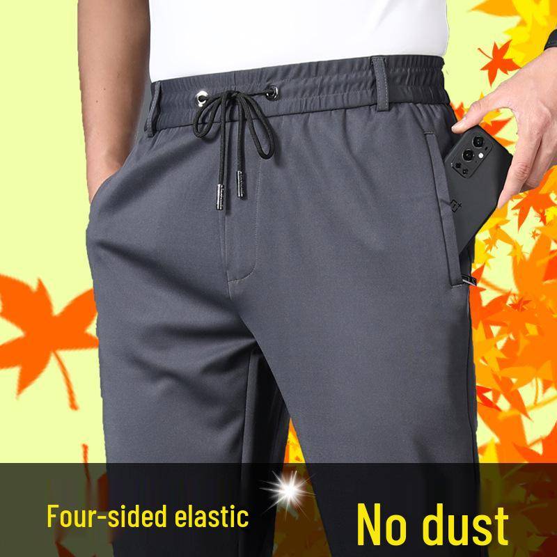 Herren Hohe Elastizität Dicke Lässige Jogginghose - Herbst/Winter Locker Gerades Bein mit Elastischem Bund, Hoher Taille und Ideal für Mittelalterlichen Komfort. L von Joom DACH