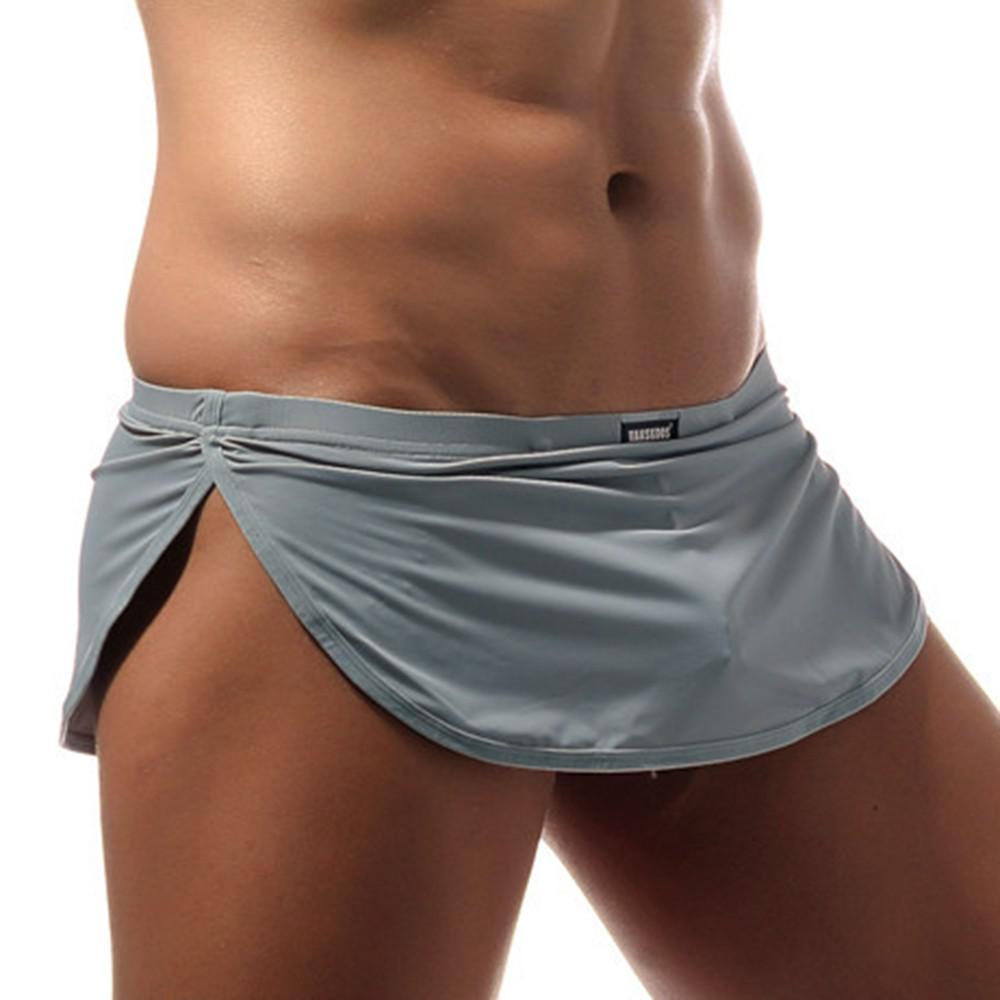 Herren-Home-Hose, lässige Shorts mit Penis-Beutel, Tanga, elastische Badehose, Unterwäsche XL graue von Joom DACH