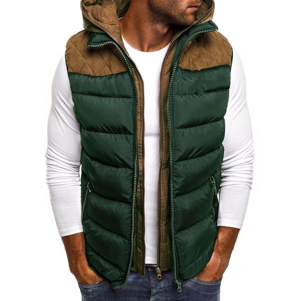 Herren Hoodie Herbst Winter Reißverschluss Mode Farbe Weste Weste Top Mantel M grün von Joom DACH