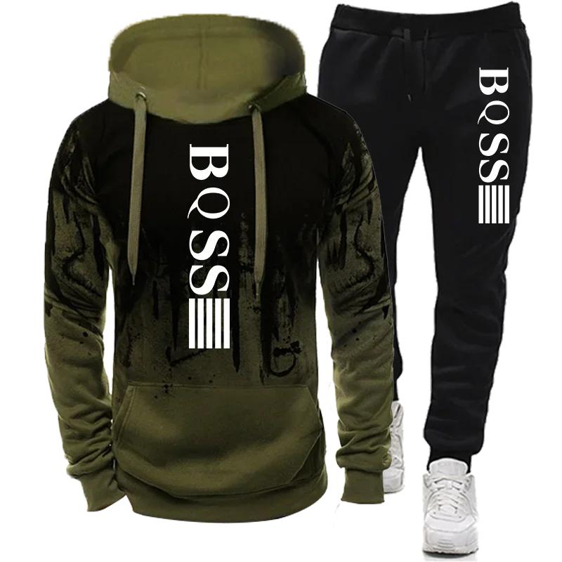 Herren Hoodies für Herren Kleidung Spritzer Farbe Sweatshirt Anzug Herren Trainingsanzug Hosen Sets Neu in Hoodies & Sweatshirts Sportanzug Set M von Joom DACH