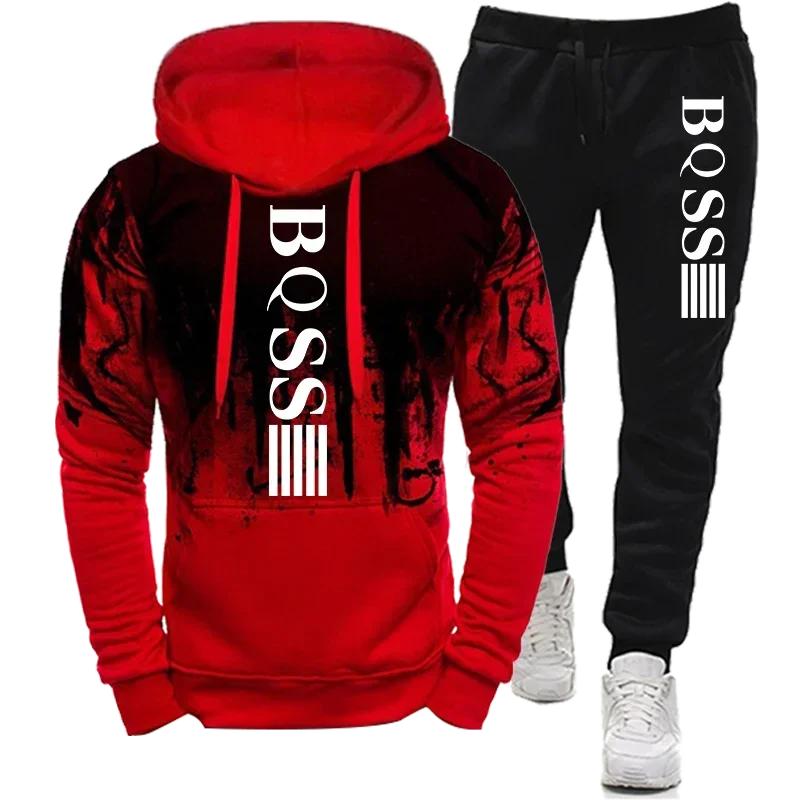 Herren Hoodies für Herren Kleidung Spritzer Farbe Sweatshirt Anzug Herren Trainingsanzug Hosen Sets Neu in Hoodies & Sweatshirts Sportanzug Set XL von Joom DACH