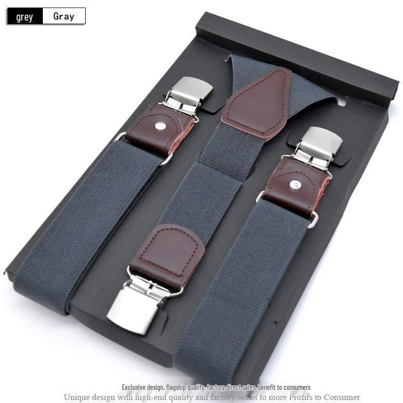 Herren Hosenträger im europäischen Stil: Weite Öffnung, Drei-Clip-Design für Anzughosen und Geschäftskleidung 120 cm von Joom DACH