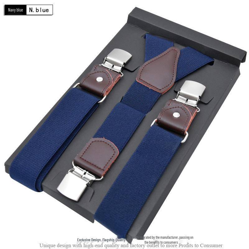 Herren Hosenträger im europäischen Stil: Weite Öffnung, Drei-Clip-Design für Anzughosen und Geschäftskleidung 120 cm von Joom DACH