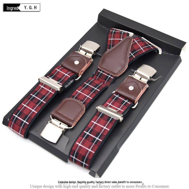 Herren Hosenträger im europäischen Stil: Weite Öffnung, Drei-Clip-Design für Anzughosen und Geschäftskleidung 120 cm von Joom DACH