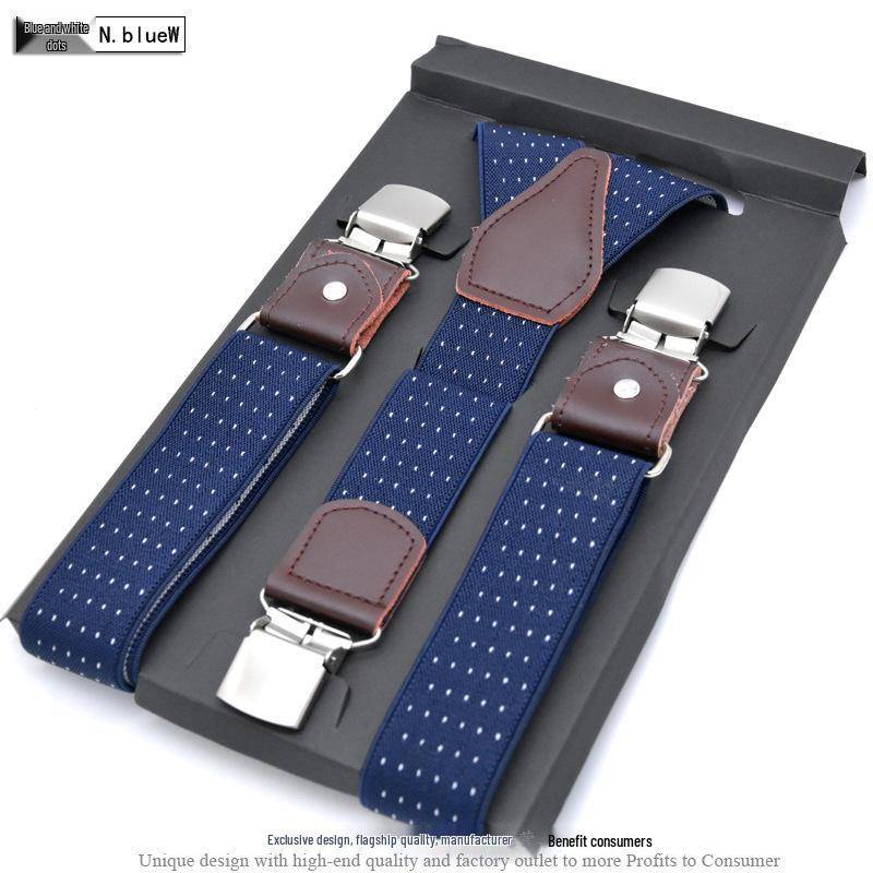 Herren Hosenträger im europäischen Stil: Weite Öffnung, Drei-Clip-Design für Anzughosen und Geschäftskleidung 120 cm von Joom DACH