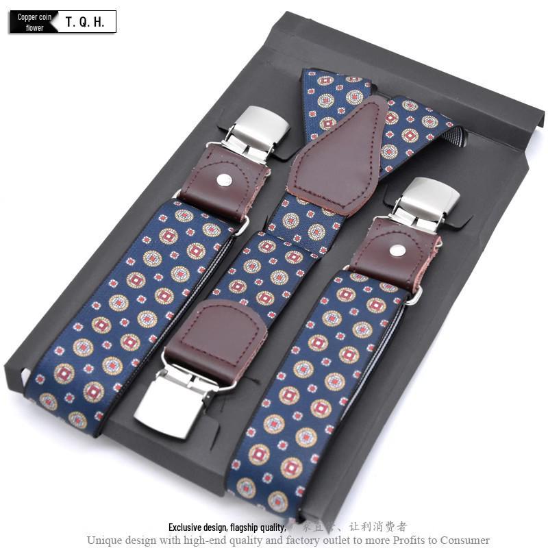 Herren Hosenträger im europäischen Stil: Weite Öffnung, Drei-Clip-Design für Anzughosen und Geschäftskleidung 120 cm von Joom DACH