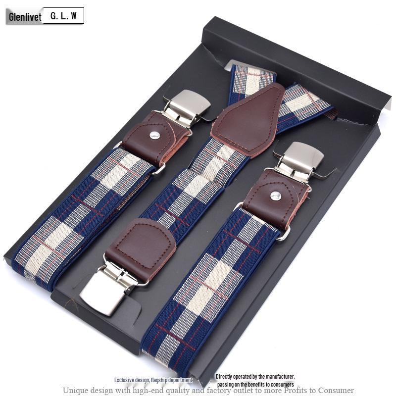 Herren Hosenträger im europäischen Stil: Weite Öffnung, Drei-Clip-Design für Anzughosen und Geschäftskleidung 120 cm von Joom DACH