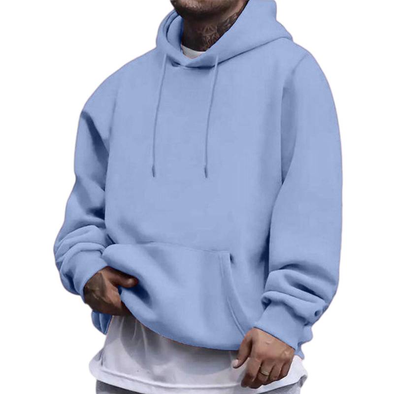 Herren Japanischer Hoodie Amerikanischer Stil Einfarbig Lange Ärmel Kapuze Hoodie Hoodie XXXL himmelblaue von Joom DACH