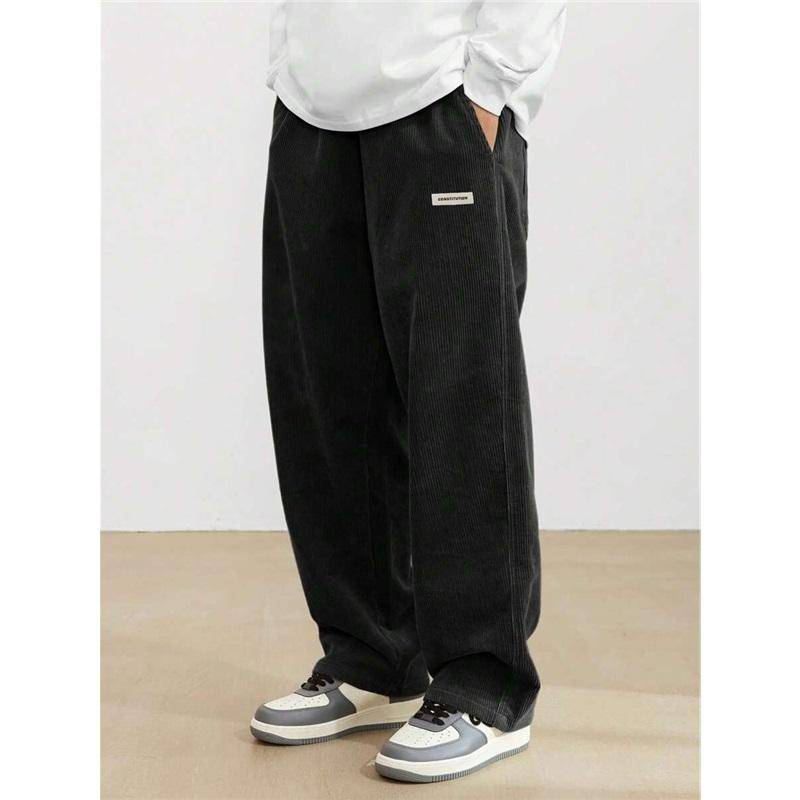 Herren Jogginghose Lose Lange Hosen Jogger Hose Casual Sport Fitness Solide Jogginghose Herren Sweatpants XXL schwarz von Joom DACH