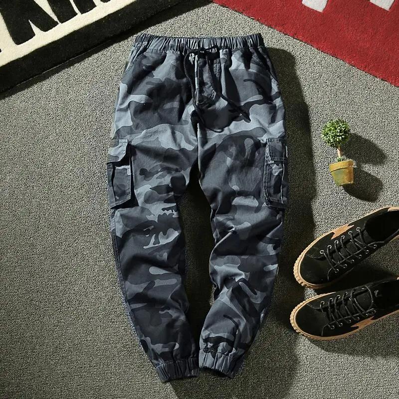 Herren Jogginghose aus Baumwolle Streetwear Freizeithose Übergröße XS-7XL Jogger Cargohose Haremshose Herren Multi-Pocket Camouflage XL von Joom DACH